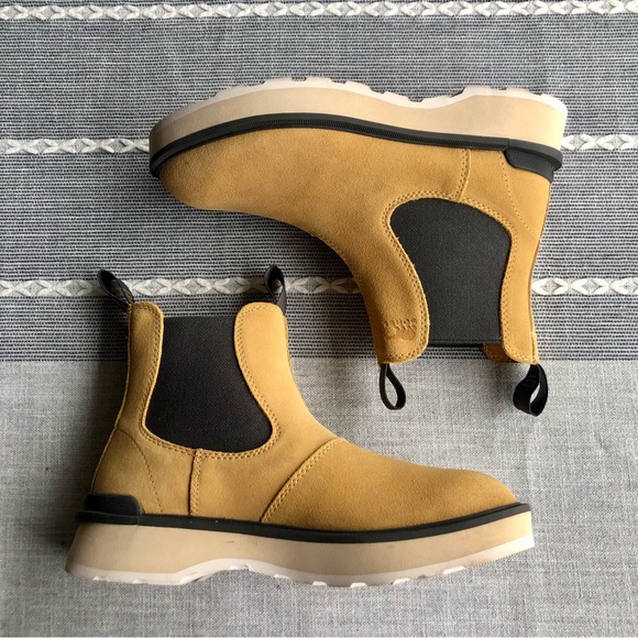 Excellent Sorel Hi-Line Chelsea Platform Boots in Camel Suede Size 9, Worn Once! - Picture 5 of 9